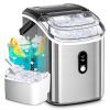 imageAntarctic Star Nugget Ice Maker Countertop34Lbs24H OneClick Operation SelfCleaning Ice ScoopampIce Basket Stainless Steel Pebble Ice Machine for KitchenOfficeBar Steel BlackStainless Steel