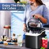 imageAntarctic Star Ice Maker Machine CountertopPortable Automatic 9 Ice Cubes Ready in 8 MinutesMakes 26 lbs of Ice per 24 HoursSelfCleanSeeThrough Lid for HomeBarParty WhiteBlack