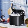 imageAntarctic Star Ice Maker Machine CountertopPortable Automatic 9 Ice Cubes Ready in 8 MinutesMakes 26 lbs of Ice per 24 HoursSelfCleanSeeThrough Lid for HomeBarParty WhiteBlack
