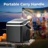 imageAntarctic Star Ice Maker Machine CountertopPortable Automatic 9 Ice Cubes Ready in 8 MinutesMakes 26 lbs of Ice per 24 HoursSelfCleanSeeThrough Lid for HomeBarParty WhiteBlack