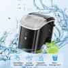 imageAntarctic Star Ice Maker Machine CountertopPortable Automatic 9 Ice Cubes Ready in 8 MinutesMakes 26 lbs of Ice per 24 HoursSelfCleanSeeThrough Lid for HomeBarParty Black