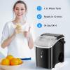 imageAntarctic Star Ice Maker Machine CountertopPortable Automatic 9 Ice Cubes Ready in 8 MinutesMakes 26 lbs of Ice per 24 HoursSelfCleanSeeThrough Lid for HomeBarParty Black
