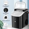 imageAntarctic Star Ice Maker Machine CountertopPortable Automatic 9 Ice Cubes Ready in 8 MinutesMakes 26 lbs of Ice per 24 HoursSelfCleanSeeThrough Lid for HomeBarParty Black