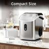 imageAntarctic Star Nugget Ice Maker Countertop 35lbs24H Ice Machine Soft Chewable Sonic Ice SelfCleaning Fast Ice Ready in 8 Minutes Compact Design with Handle Stainless Steel SilverStainless Steel Silver