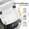 imageAntarctic Star Nugget Ice Maker Countertop 35lbs24H Ice Machine Soft Chewable Sonic Ice SelfCleaning Fast Ice Ready in 8 Minutes Compact Design with Handle Stainless Steel SilverStainless Steel Black