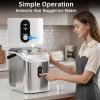 imageAntarctic Star Nugget Ice Maker Countertop 35lbs24H Ice Machine Soft Chewable Sonic Ice SelfCleaning Fast Ice Ready in 8 Minutes Compact Design with Handle Stainless Steel SilverStainless Steel Silver