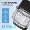 imageAntarctic Star Nugget Ice Maker Countertop 35lbs24H Soft Chewable Ice SelfCleaning Fast Making in 8 Mins Portable Ice Machine with Handle Ice Basket amp Scoop Stainless Steel BlackBlack