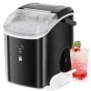 imageAntarctic Star Ice Maker Machine CountertopPortable Automatic 9 Ice Cubes Ready in 8 MinutesMakes 26 lbs of Ice per 24 HoursSelfCleanSeeThrough Lid for HomeBarParty Black