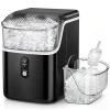 imageAntarctic Star Nugget Ice Maker Countertop 35lbs24H Soft Chewable Ice SelfCleaning Fast Making in 8 Mins Portable Ice Machine with Handle Ice Basket amp Scoop Stainless Steel BlackBlack