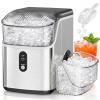 imageAntarctic Star Nugget Ice Maker Countertop 35lbs24H Soft Chewable Ice SelfCleaning Fast Making in 8 Mins Portable Ice Machine with Handle Ice Basket amp Scoop Stainless Steel BlackSilver