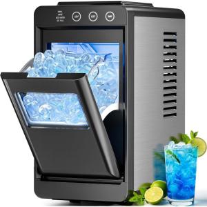imageAntarctic Star Ice Maker Portable Ice Machine with SelfCleaning Function 8 Cubes in 6 Mins Fast Countertop Ice Making Compact Ice Maker for Home Kitchen RV Travel Matte BlackBlack