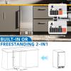 imageAntarctic Star 15 Inch Outdoor Beverage Refrigerator 135 Can Stainless Steel Mini Fridge Undercounter Builtin or Freestanding Fast Cooling Low Noise Wine Cooler for Home Patio 3250F