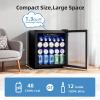 imageAntarctic Star 26 Cu Ft Mini Fridge with Freezer Compact Refrigerator with Temperature Control Reversible Door LED Light Energy Efficient for HomeOfficeBarBedroomSliver