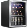imageAntarctic Star 26 Cu Ft Mini Fridge with Freezer Compact Refrigerator with Temperature Control Reversible Door LED Light Energy Efficient for HomeOfficeBarBedroomSliver