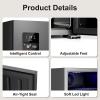 imageAntarctic Star 26 Cu Ft Mini Fridge with Freezer Compact Refrigerator with Temperature Control Reversible Door LED Light Energy Efficient for HomeOfficeBarBedroomBlack