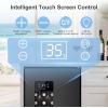 imageAntarctic Star 26 Cu Ft Mini Fridge with Freezer Compact Refrigerator with Temperature Control Reversible Door LED Light Energy Efficient for HomeOfficeBarBedroomBlack