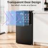 imageAntarctic Star 26 Cu Ft Mini Fridge with Freezer Compact Refrigerator with Temperature Control Reversible Door LED Light Energy Efficient for HomeOfficeBarBedroomBlack
