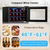 imageAntarctic Star 26 Cu Ft Mini Fridge with Freezer Compact Refrigerator with Temperature Control Reversible Door LED Light Energy Efficient for HomeOfficeBarBedroomBlack