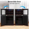 imageAntarctic Star 26 Cu Ft Mini Fridge with Freezer Compact Refrigerator with Temperature Control Reversible Door LED Light Energy Efficient for HomeOfficeBarBedroomBlack