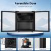imageAntarctic Star 26 Cu Ft Mini Fridge with Freezer Compact Refrigerator with Temperature Control Reversible Door LED Light Energy Efficient for HomeOfficeBarBedroomBlack