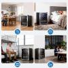imageAntarctic Star 26 Cu Ft Mini Fridge with Freezer Compact Refrigerator with Temperature Control Reversible Door LED Light Energy Efficient for HomeOfficeBarBedroomSliver