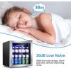 imageAntarctic Star 26 Cu Ft Mini Fridge with Freezer Compact Refrigerator with Temperature Control Reversible Door LED Light Energy Efficient for HomeOfficeBarBedroomSliver