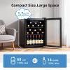imageAntarctic Star 26 Cu Ft Mini Fridge with Freezer Compact Refrigerator with Temperature Control Reversible Door LED Light Energy Efficient for HomeOfficeBarBedroomSliver