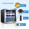 imageAntarctic Star 26 Cu Ft Mini Fridge with Freezer Compact Refrigerator with Temperature Control Reversible Door LED Light Energy Efficient for HomeOfficeBarBedroomSliver