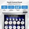 imageAntarctic Star 26 Cu Ft Mini Fridge with Freezer Compact Refrigerator with Temperature Control Reversible Door LED Light Energy Efficient for HomeOfficeBarBedroomSliver