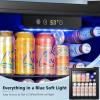 imageAntarctic Star 26 Cu Ft Mini Fridge with Freezer Compact Refrigerator with Temperature Control Reversible Door LED Light Energy Efficient for HomeOfficeBarBedroomBlack