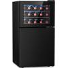 imageAntarctic Star 26 Cu Ft Mini Fridge with Freezer Compact Refrigerator with Temperature Control Reversible Door LED Light Energy Efficient for HomeOfficeBarBedroomBlack