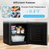 imageAntarctic Star 26 Cu Ft Mini Fridge with Freezer Compact Refrigerator with Temperature Control Reversible Door LED Light Energy Efficient for HomeOfficeBarBedroomBlack
