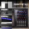 imageAntarctic Star 26 cuft Wine CoolerCellar Mini Beverage Refrigerator for Wine Beer Soda Clear Front Glass Door Small Drink Touch Screen for Bar Office Home with Quiet Compressor Freestanding