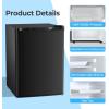 imageAntarctic Star 32 CuFt Mini Fridge with Freezer Small Refrigerators with Adjustable Thermostat Low Noise Energy Saving Compact Refrigerators for College Dorm Office Apartment Stainless SteelBLACK