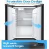 imageAntarctic Star 32 CuFt Mini Fridge with Freezer Small Refrigerators with Adjustable Thermostat Low Noise Energy Saving Compact Refrigerators for College Dorm Office Apartment Stainless SteelBLACK