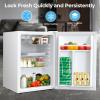 imageAntarctic Star 32 CuFt Mini Fridge with Freezer Small Refrigerators with Adjustable Thermostat Low Noise Energy Saving Compact Refrigerators for College Dorm Office Apartment Stainless SteelWHITE