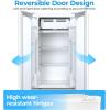 imageAntarctic Star 32 CuFt Mini Fridge with Freezer Small Refrigerators with Adjustable Thermostat Low Noise Energy Saving Compact Refrigerators for College Dorm Office Apartment Stainless SteelWHITE