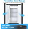 imageAntarctic Star 32 CuFt Mini Fridge with Freezer Small Refrigerators with Adjustable Thermostat Low Noise Energy Saving Compact Refrigerators for College Dorm Office Apartment Stainless SteelBLACK