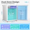 imageAntarctic Star 32 CuFt Mini Fridge with Freezer Small Refrigerators with Adjustable Thermostat Low Noise Energy Saving Compact Refrigerators for College Dorm Office Apartment Stainless SteelWHITE
