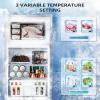 imageAntarctic Star 32 CuFtMini Refrigerator with FreezerDouble Door Mini FridgeCompact RefrigeratorAdjustable ThermostatMini Refrigerator for BedrooOfficeDormKitchenGRAYGRAY