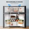 imageAntarctic Star 32 CuFtMini Refrigerator with FreezerDouble Door Mini FridgeCompact RefrigeratorAdjustable ThermostatMini Refrigerator for BedrooOfficeDormKitchenGRAYBLACK