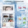 imageAntarctic Star 32 CuFtMini Refrigerator with FreezerDouble Door Mini FridgeCompact RefrigeratorAdjustable ThermostatMini Refrigerator for BedrooOfficeDormKitchenGRAYWHITE