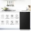 imageAntarctic Star 45 CuFt Compact Refrigerator with FreezerMini Fridge Single Door with Adjustable ThermostatRemovable Glass Shelves for ApartmentDormOfficeBLACKBLACK