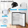 imageAntarctic Star 45 CuFt Compact Refrigerator with FreezerMini Fridge Single Door with Adjustable ThermostatRemovable Glass Shelves for ApartmentDormOfficeBLACKBLACK with Water Dispenser