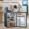 imageAntarctic Star 45 CuFt Compact Refrigerator with FreezerMini Fridge Single Door with Adjustable ThermostatRemovable Glass Shelves for ApartmentDormOfficeBLACKSILVER