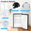 imageAntarctic Star 45 CuFt Compact Refrigerator with FreezerMini Fridge Single Door with Adjustable ThermostatRemovable Glass Shelves for ApartmentDormOfficeBLACKBLACK