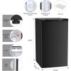imageAntarctic Star 45 CuFt Compact Refrigerator with FreezerMini Fridge Single Door with Adjustable ThermostatRemovable Glass Shelves for ApartmentDormOfficeBLACKBLACK