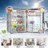 imageAntarctic Star 45 CuFt Compact Refrigerator with FreezerMini Fridge Single Door with Adjustable ThermostatRemovable Glass Shelves for ApartmentDormOfficeBLACKSILVER