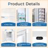 imageAntarctic Star 45 CuFt Compact Refrigerator with FreezerMini Fridge Single Door with Adjustable ThermostatRemovable Glass Shelves for ApartmentDormOfficeBLACKWHITE