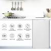 imageAntarctic Star 45 CuFt Compact Refrigerator with FreezerMini Fridge Single Door with Adjustable ThermostatRemovable Glass Shelves for ApartmentDormOfficeBLACKWHITE